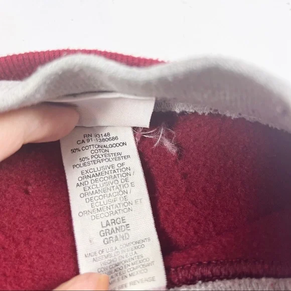 Vintage Cat Sweatshirt size Large Birds Nature Red Pullover - Picture 6 of 10